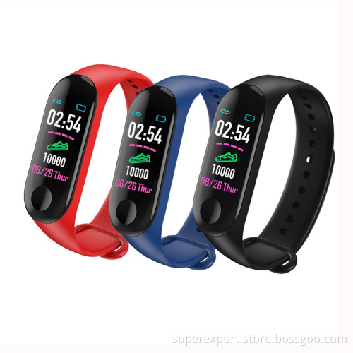 Heart Rate Monitor Sleep Tracker Smart Watch Sport Smart Wrist Bracelet M3 SmartBand